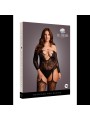 Le Désir - Criss-Cross Suspender Bodystocking Queen Size - Black