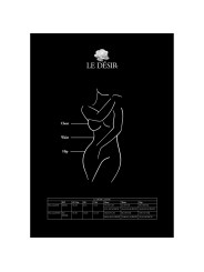 Le Désir - Criss-Cross Suspender Bodystocking Queen Size - Black