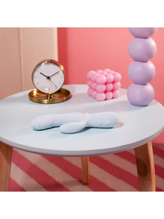 Good Vibes Only - Triple Stimulation Vibe - Soft Silicone - Blauw