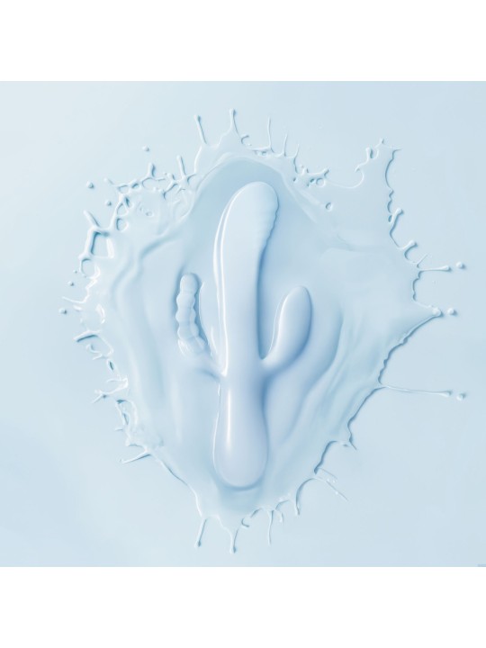 Good Vibes Only - Triple Stimulation Vibe - Soft Silicone - Blauw