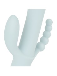 Good Vibes Only - Triple Stimulation Vibe - Soft Silicone - Blauw