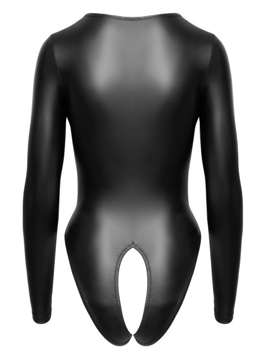 Cottelli LINGERIE – Crotchless Long Sleeve Body – Black