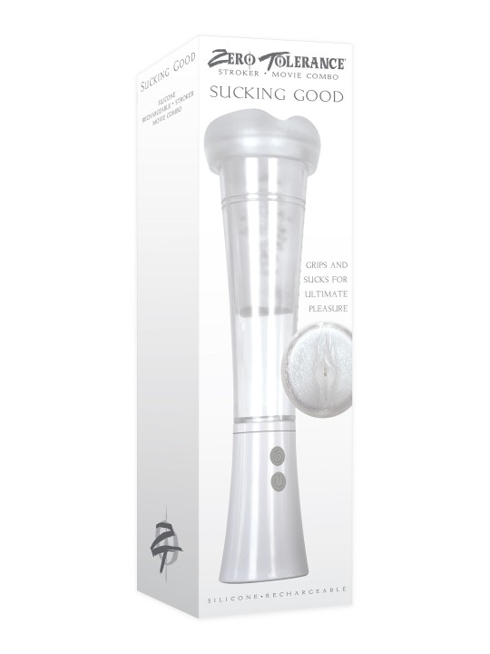 Evolved - Sucking Good Vibrating Masturbator - Transparent