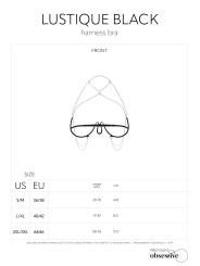 Obsessive - Lustique Harnas BH - Zwart