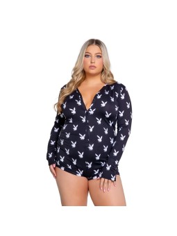 Playboy – Slumber Bunny Romper – Zwart