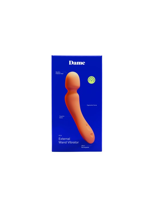 Dame – Min Mini Wand Vibrator – Papaya