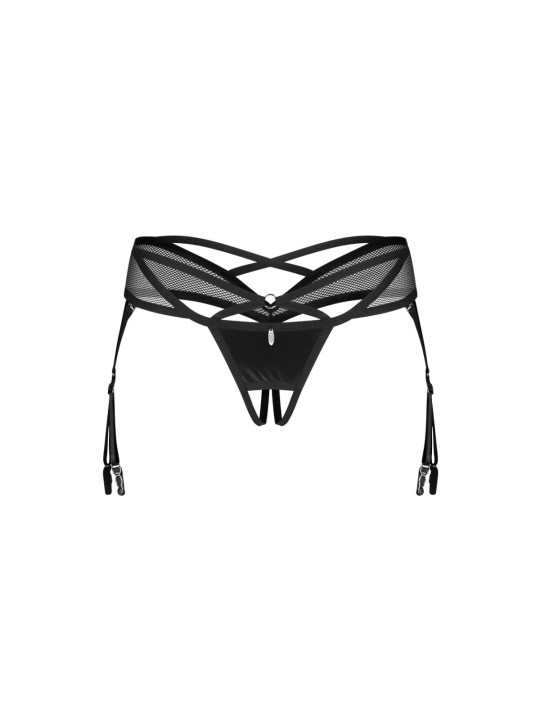 Obsessive – Dominna Crotchless Thong – Black