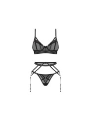 Obsessive – Euridia Lingerie Set 3-pcs – Black