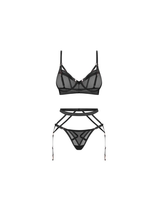 Obsessive – Euridia Lingerie Set 3-pcs – Black