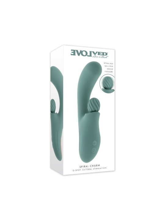 Evolved - Spiral Charm Clitoral Vibrator - Green