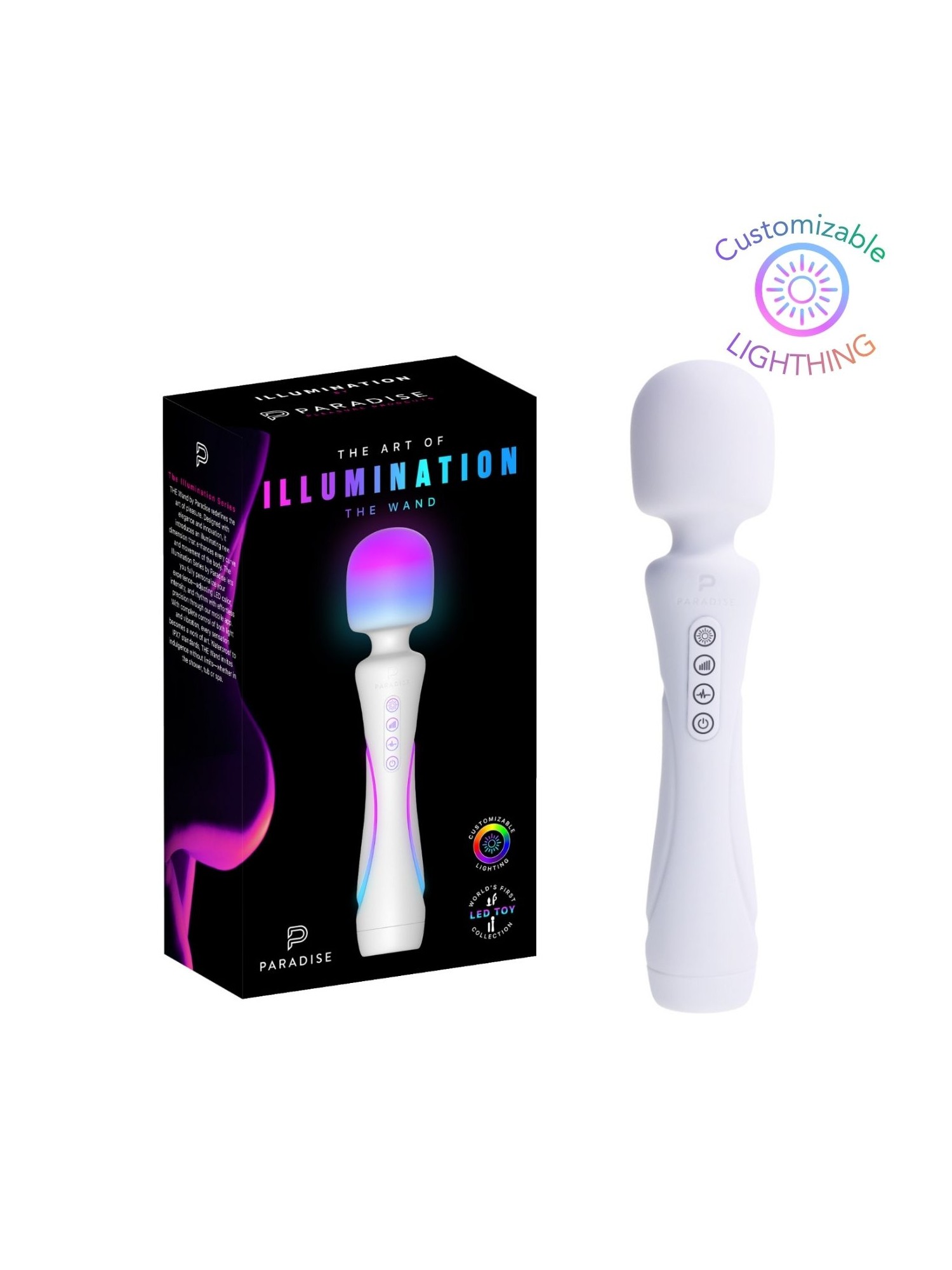 Paradise Pleasure Products - Illumination The Wand - White