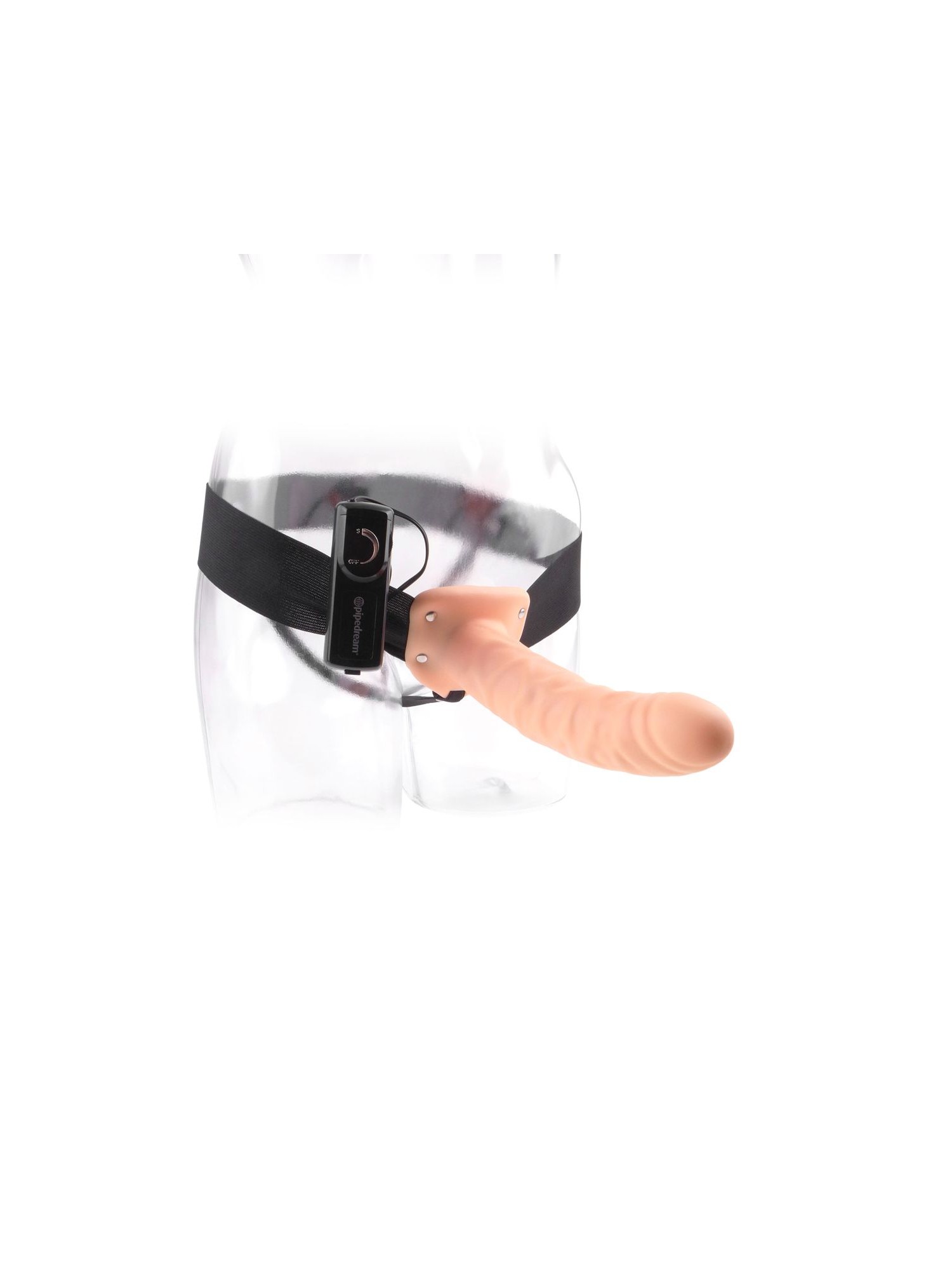 Holle Strap-On Harnas met Vibrator - 20 cm