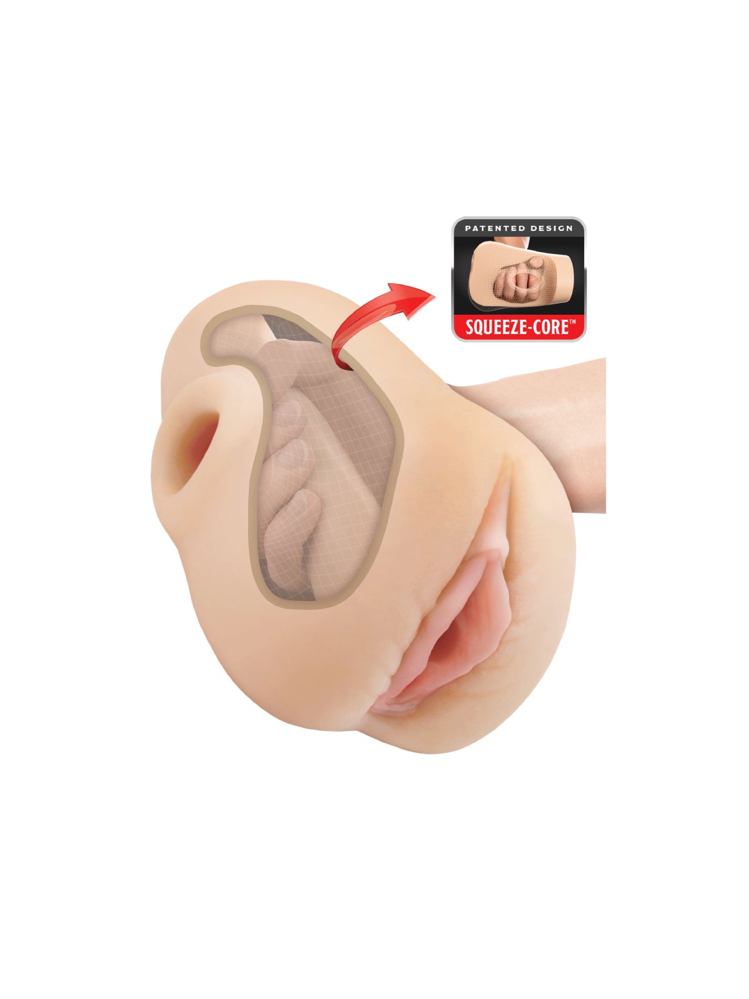 Pipedream - PDX Plus Pussy Pounder Squeeze Stroker - Beige