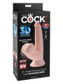 King Cock Plus Realistische Dildo Met Bewegende Balzak - 15,2 cm