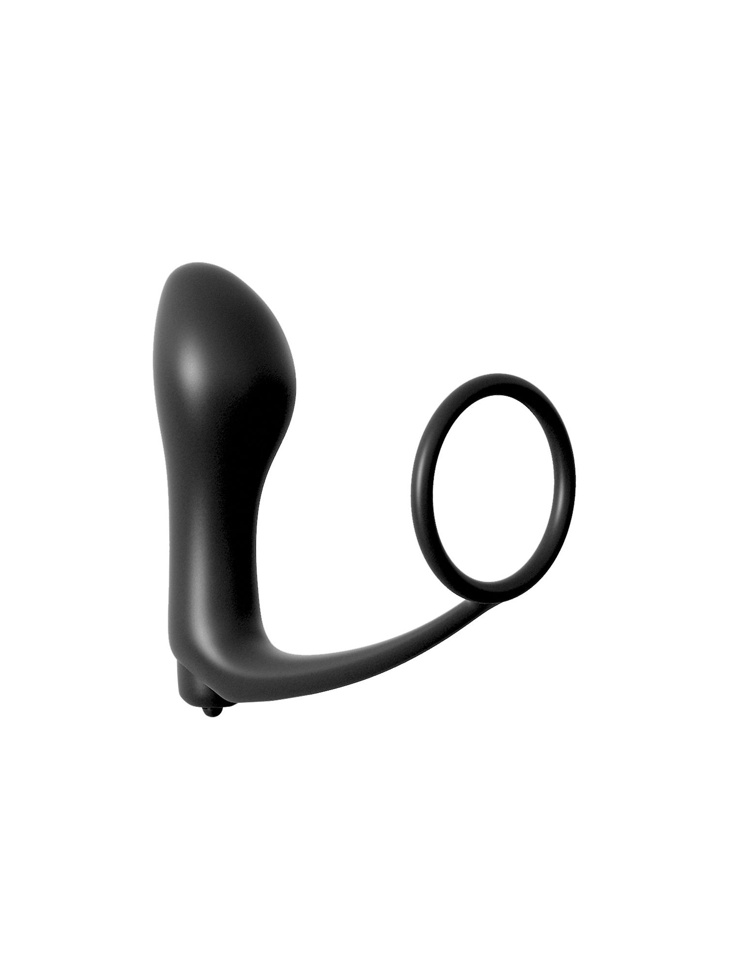 PIPEDREAM – Ass-Gasm Cock Ring with Vibrating Butt Plug – Black