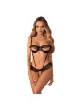 Obsessive - Carrola Crotchless Teddy - Black