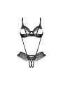 Obsessive - Carrola Crotchless Teddy - Black