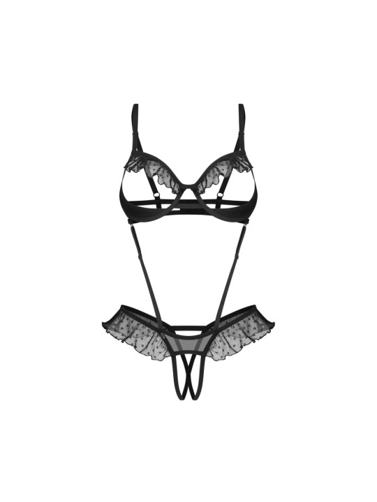 Obsessive - Carrola Crotchless Teddy - Black