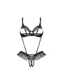Obsessive - Carrola Crotchless Teddy - Black