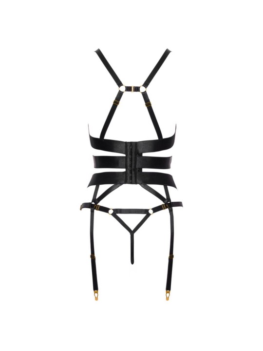 Cottelli Collection - Suspender Corset Set - Black