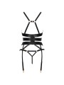 Cottelli Collection - Suspender Corset Set - Black