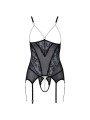 Cottelli Collection - Open Cup Lingerie Set - Black
