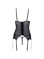 Cottelli Collection - Open Cup Lingerie Set - Black