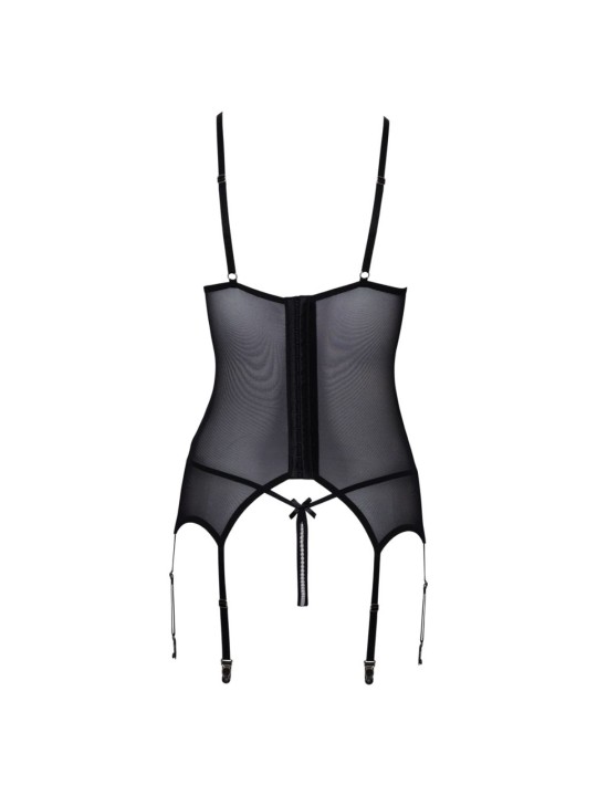 Cottelli Collection - Open Cup Lingerie Set - Black