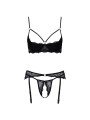 Cottelli Collection - Shelf Bra Set - Black