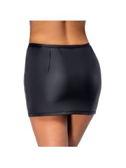 Cottelli Collection - Mini Skirt with Rhinestone Zip - Black