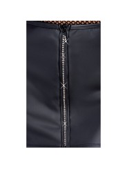 Cottelli Collection - Mini Skirt with Rhinestone Zip - Black
