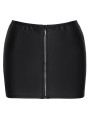 Cottelli Collection - Mini Skirt with Rhinestone Zip - Black
