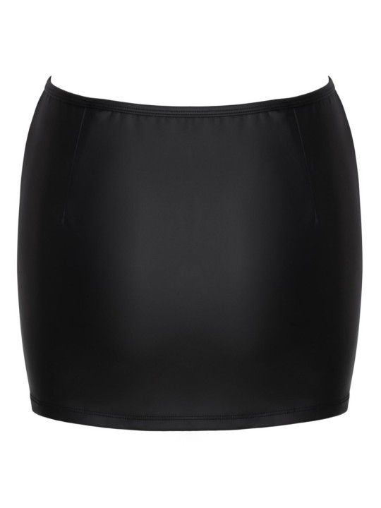 Cottelli Collection - Mini Skirt with Rhinestone Zip - Black