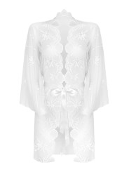 Christine - Kanten Kimono Set Flower - Wit
