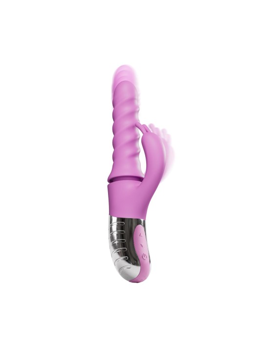 Good Vibes Only - 360° Rotating Thrusting Vibrator - Roze