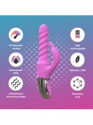 Good Vibes Only - 360° Rotating Thrusting Vibrator - Roze