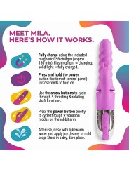 Good Vibes Only - 360° Rotating Thrusting Vibrator - Roze
