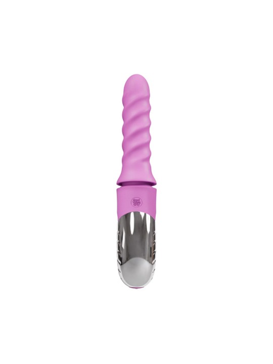 Good Vibes Only - 360° Rotating Thrusting Vibrator - Roze