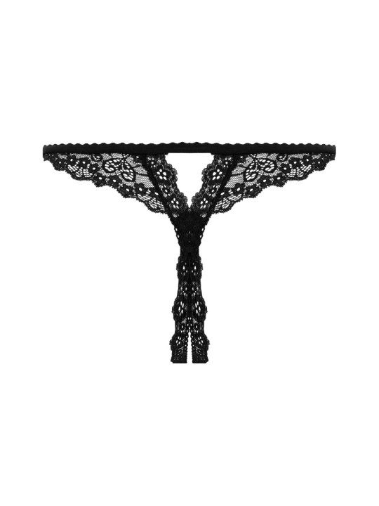Christine - String Met Open Kruis Kylie - Zwart