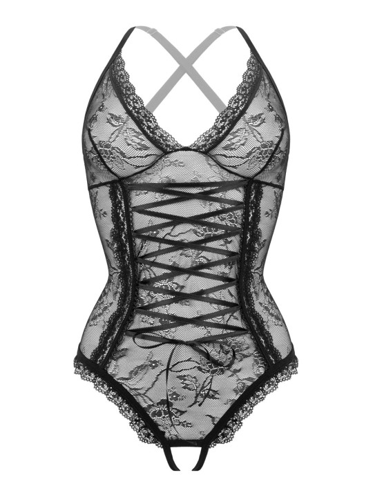Christine - Crotchless Body Aphrodite - Black