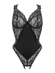 Christine - Crotchless Body Pixy - Black