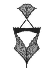 Christine - Crotchless Body Pixy - Black