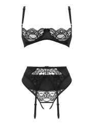 Christine - 3-pcs Open Bra Crotchless Slip Set Gush
