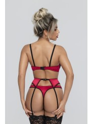 Christine - 3-pcs Open Bra Crotchless Slip Set Gush