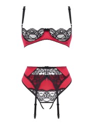 Christine - 3-pcs Open Bra Crotchless Slip Set Gush