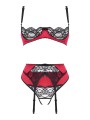 Christine - 3-pcs Open Bra Crotchless Slip Set Gush