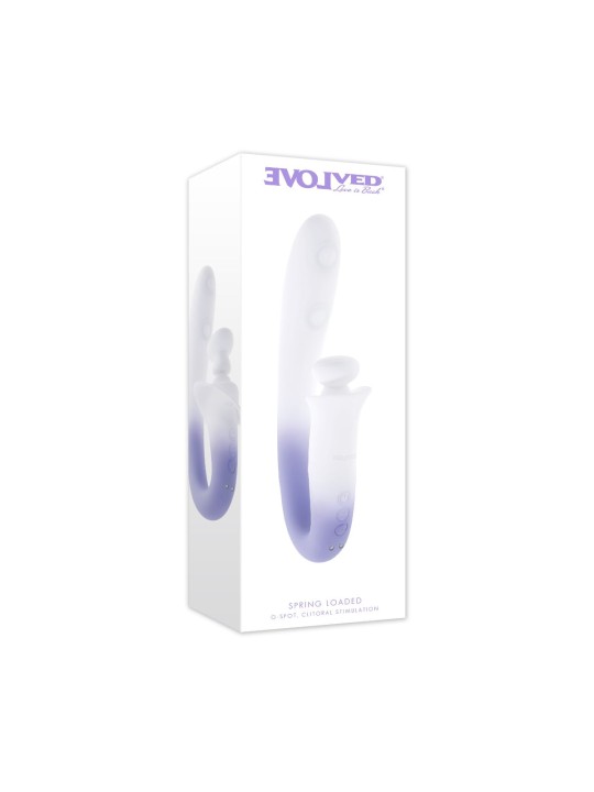 Evolved - Spring Loaded Multi Rabbit Vibrator - Paars