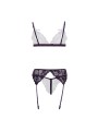 Christine - Axelle 3pc Set - Open Crotch & Cups Purple