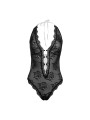 Christine - Lace open crotch body Rose