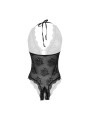 Christine - Lace open crotch body Rose